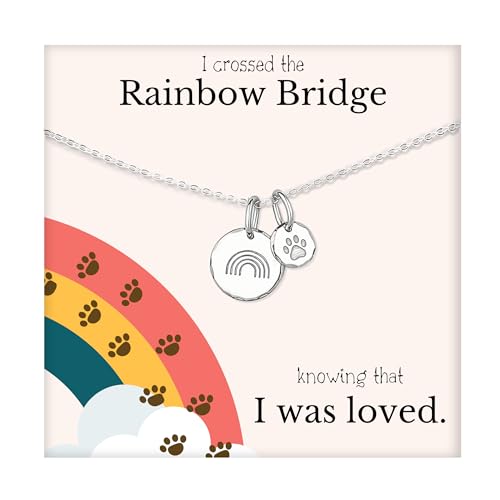 レインボーブリッジネックレス ペット 犬 猫 紛失 メモリアルネックレス ギフトの商品画像（Amazon）