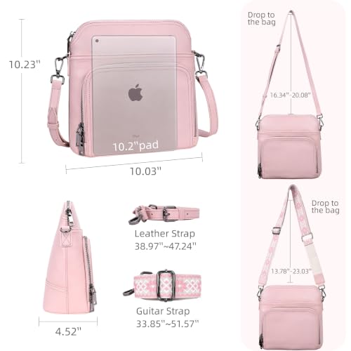 Image of Iswee Leather Crossbody Bag Women Purse and Handbag with Built in Wallet