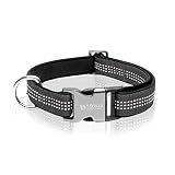Reflective Dog Collar, Nylon Dog Collars for Medium Dogs Small Dogs - Adjustable Puppy Collars with