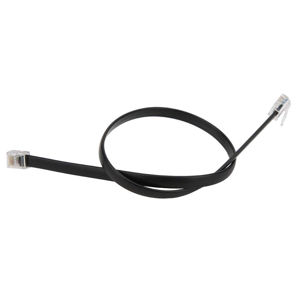 Oumefar 2pcs RJ25 Cable Robot Parts for Machine Equipment, Double Crystal Head Sensor Cable RJ25 Extension Cable 6 Pin 6P6C RJ25