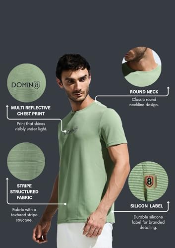 Image of Men Wrinkle Resistant Moisture Wicking T-Shirt with Stylish Chest Logo|Men Sports Tshirt|Moisture Wicking T-Shirt