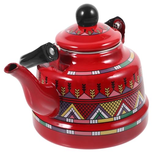 PRETYZOOM Tetera De Esmalte Retro De 1 7 L Tetera Para Estufa Tetera Para Hervir Agua Tetera Y Cafetera Mango Para Escaldar