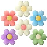 Sratte 6 Pcs Flower Pillows Flower Shaped Throw Pillows Cute Daisy Pillow Seating Cushions for Adults Reading Leisure Home Bedroom Sofa Chair Couch Decor(Classic Color,19.69 Inch)