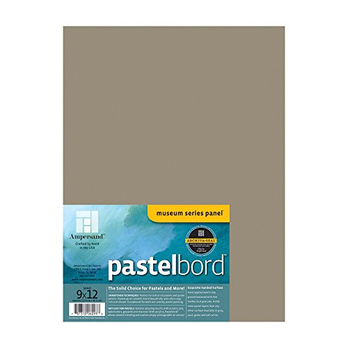 Ampersand, Museum Series Pastelbord for Pastels, Charcoal, Pencils and Ink, Sand, 1/8 Inch Depth, 9X12 Inch (PBS09)