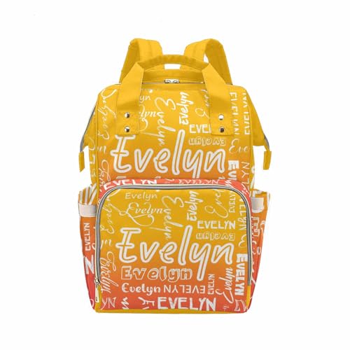 D-Story Personalized Mummy Nursing Baby Bags Cute American Women Personalized Diaper Bags for Unisex Hiking Camping Work Outdoor Tote Bags Backpacks
