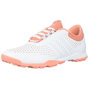 adidas-Womens-Adipure-Sport-Golf-Shoe adidas Women's Adipure Sport Golf Shoe, White/Aero Blue/Chalk Coral, 7 Medium US