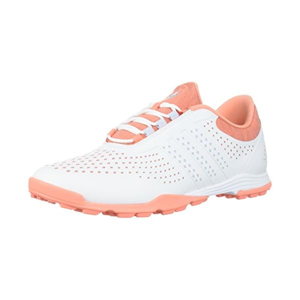 adidas-Womens-Adipure-Sport-Golf-Shoe adidas Women's Adipure Sport Golf Shoe, White/Aero Blue/Chalk Coral, 7 Medium US