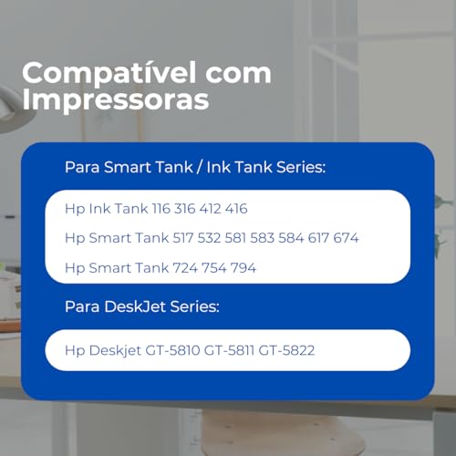 2 Tinta Compatível Hp Smart Tank 584 583 724 754 794 Preto