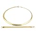 HZMAN Stainless Steel Omega Chain 8mm Solid 18 inch Necklace and 8.5 inch Bracelet Ste