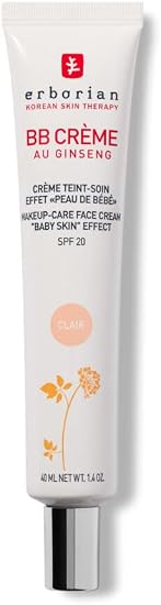 BB Crème Erborian Au Ginseng - Teint Clair - SPF20 - Effet Peau De Bébé - 15ml - Neuf