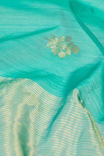 Taneira green chanderi silk saree – image 6