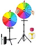XIPENGKEJI Casino Prize Wheels,24 Inch Tabletop Spinning Prize Wheel, Spin Doodle Game Spinner, Storable Prize Wheel Spinner with Stand, Wheel of Fortune Game, Suitable for Family Games, Party Games