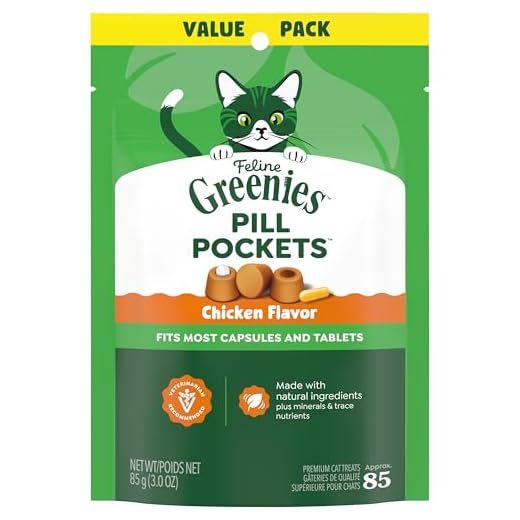 Greenies Feline Pill Pockets Soft Cat Treats, Chicken Flavor, 85 Count