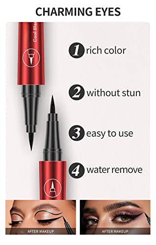 Black Pencil Eyeliner 24-Hour Eye Makeup ,Breakup-Proof And Waterproof Smudge Proof Black Pencil Eyeliner Longwearing With Ultra-Fine Tip 0.1Mm, Easy-To-Apply Liner Pen Brush Quick Drying. #TOP7