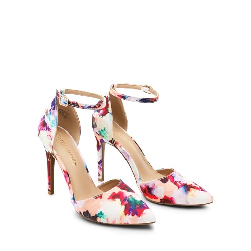 Image of DREAM PAIRS Women's High Stiletto Dress Heels Pumps | Closed Toe Pointed Toe Ankle Strap Dress Comfortable Pumps Shoes for Wedding Party Birthday Dancing