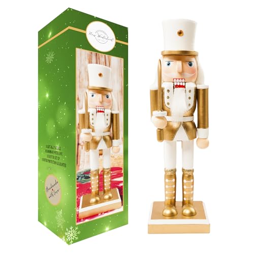 USA SUPREME Traditional Christmas Nutcracker Wooden Soldier 10 inches Decorations Gift – Perfect for Christmas Tree, Table Top and Holidays Dinner Table Décor (Gold_03) by USA SUPREME - Used condition - US$9.02