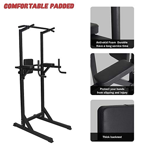 Dporticus Power Tower Workout Dip Station Multi-Function Home Gym Strength Training Fitness Equipment (Power Tower) #TOP5