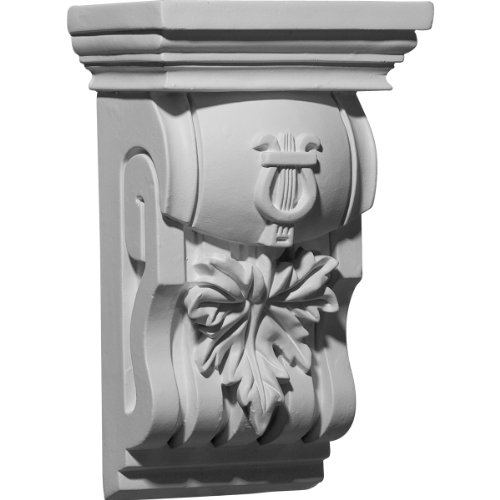 Ekena Millwork COR06X04X10OA 6 3/4-Inch W x 4 3/8-Inch D x 10 3/4-Inch H Oak Leaf Corbel