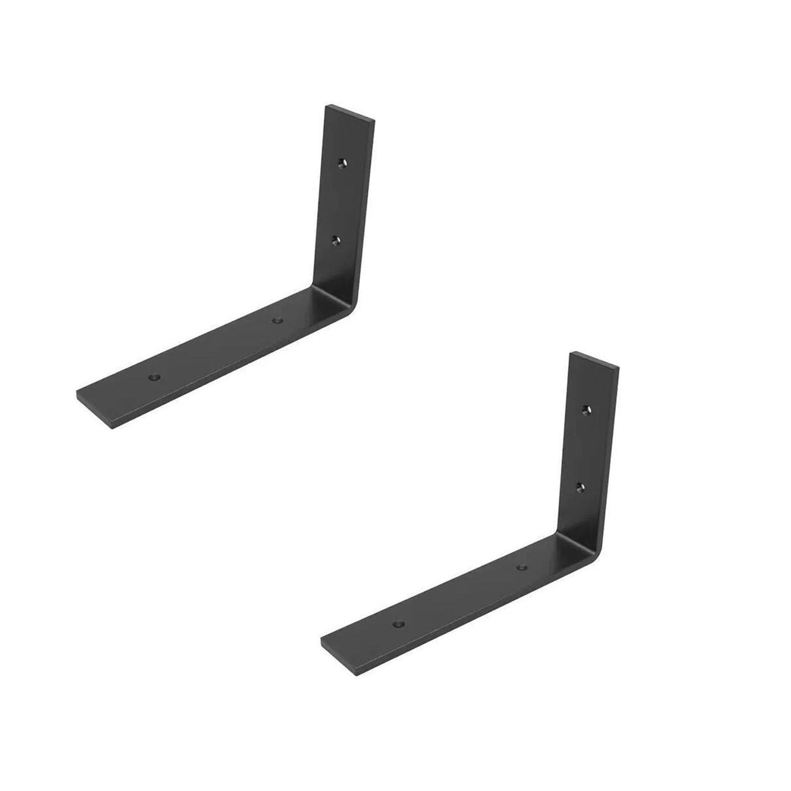 IDRRSPCP Folding Shelf Brackets,Fold Down Wall Mounted,L-Shaped Bracket, Triangle Support, Object Plate Fixed Iron Hanging Tripod(Black,150MM)