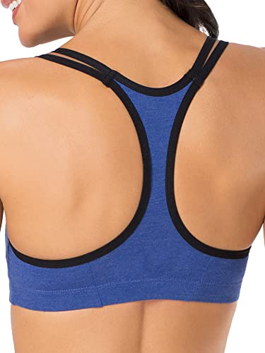 Image of Fruit of the Loom Women's Spaghetti Strap Cotton Sports Bra - All-Day Comfort & Easy Movement