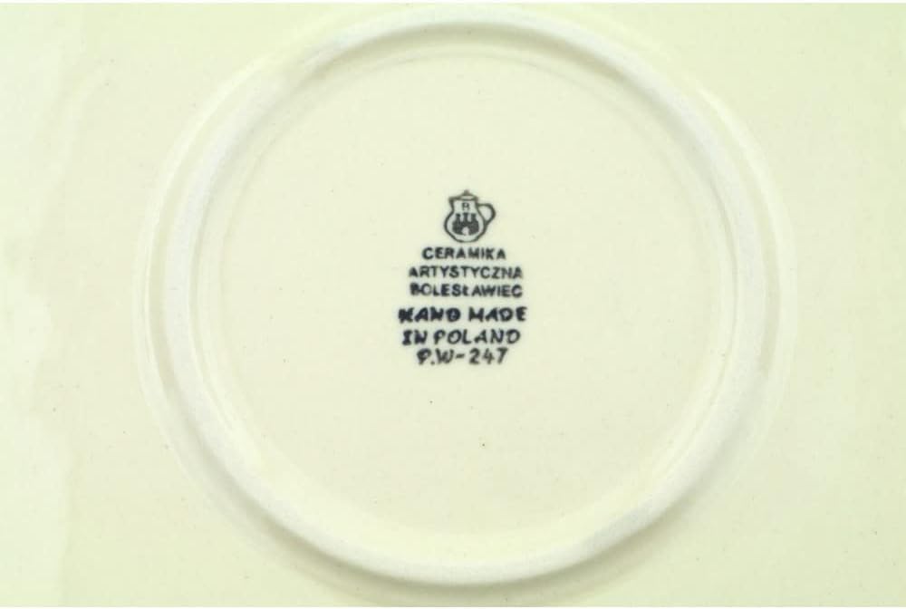 Polmedia Polish Pottery Pizza Plate - Crazy Daisy Pattern Handmade in Boleslawiec Poland by Ceramika Artystyczna + Certificate of Authenticity