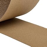 Paper Mart Corrugated Cardboard Roll, 6 Inches x 250 Linear Feet Roll, Regular “B” Flute ⅛ Inch Thick and 50/50 Basis Packing Paper Roll