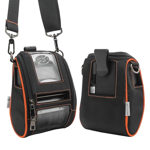 Image of Soft Carrying Case for Zebra ZQ620 QLN320 ZR638 Mobile Thermal Printer - 2024 Upgrade Case Holster with Shoulder Strap and Belt Clip Compatible with Zebra ZQ620 QLN320 ZR638 Portable Carry Accessories