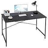 Coavas 47 inch Computer Desk Large Study Desk Simple Writing Table Workstation for Home, Black Wood...
