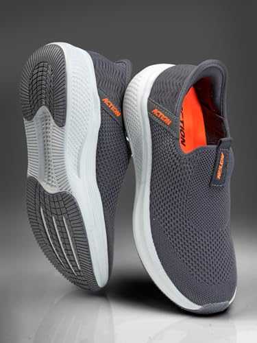 Image of Action | Athleo | WALKER-506 | Lightweight Comfortable Durable | Shoes | Slip-On | Running Shoes | for Men
