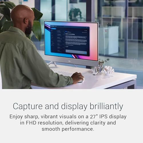 Image of Dell 27 All-in-One Desktop Computer, Intel Ultra 7 355 8-Core AI Processor, 23.8 inch FHD WVA Anti-Glare Display, Wi-Fi 7, Bluetooth 6.0, Windows 11 Pro for Business (64GB RAM | 2TB SSD)