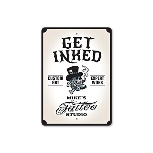 Get Inked Tattoo Studio Sign - 8" x 12"