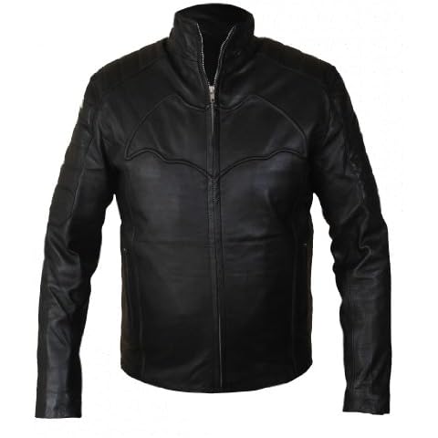 Batman Begins Christian Bale Leather Jacket Cover