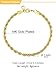 U7 Unisex Rope Bracelet 18K Gold Plated Stainless Steel 3mm Twisted Braided Rope Chain Bracelets for Men Women 8.3