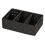 Wenko "Adria Organizer with Handles/Three Separations, Black