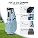 T WINSOLOGY Lightweight Golf Stand Bag with 4 Way Top Dividers for Men and Women, Only 4.2 Pounds, 8 Storage Pockets Including Cooler, Double Shoulder Straps, Womens Golf Club Bag (Sky Blue/Beige)
