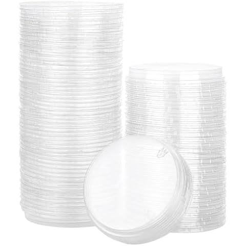 Beasea 100 Plastic Lids for Baking Cups Cover