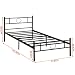 Aingoo Cama de Metal con somier Negro (90_x_190_cm)