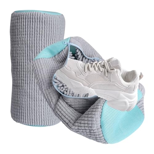Bolsa para máquina de lavar sapatos, 2 peças de sacos de lavagem de sapatos, bolsa de lavanderia par