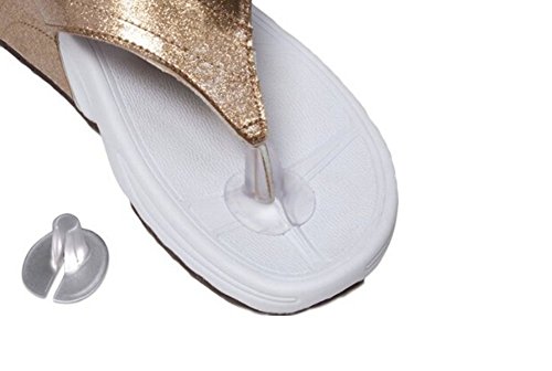 XUMIN 1Pair Unisex Silicone Gel Clear Sandal Thong Toe Protectors Flip-Flop Toe Guards Cushions Style A