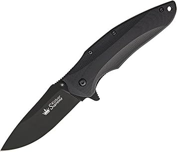 Kizlyar KK0175 Zedd EDC Flipper Knife with TI D2 Tool Steel, Black