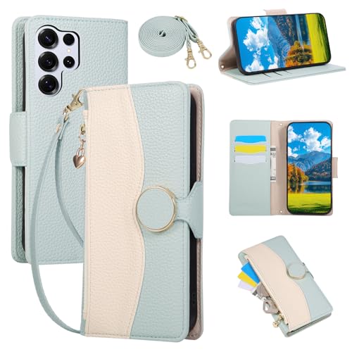 Mldjomid �p��Galaxy S25 Ultra �P�[�X �蒠�^ �M�����N�V�[s25�E���g�� �X�}�z�P�[�X �V�����_�[ SC-52F SCG32 �p �P�[�X�蒠�^ �M�����N�V�[s25�E���g�� �g�уJ�o�[ 6.9�C���`�Ή� Galaxy S25 Ult
