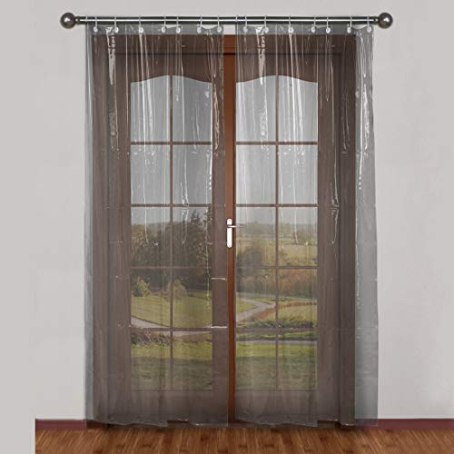 Image of Kuber Industries PVC AC Curtain-8ft 0.45mm Transparent (CKTS13), Standard (CTKTC0135)