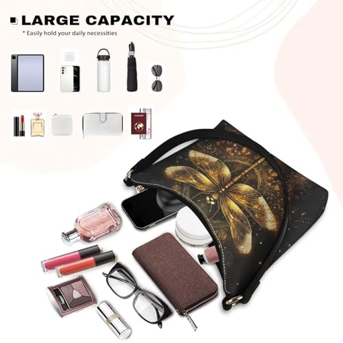 Image of Handbag for Women Leather Underam Shoulder Bag with Zipper Fashion Work Purse Waterproof Travel Wallet