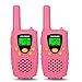FAYOGOO Kids Walkie Talkies, 22-Channel FRS/GMRS Radio, 4-Mile Range Two Way Radios with Flashlight and LCD Screen, and Toys for 3-12 Year Old Boys and Girls (Princess Pink)