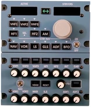 ENGINEMECH Flight Simulator Panel - A111 A32X/A33X/A35X RMP-ACP Panel for MSFS 2020/2024 & X-Plane - Compatible with FENIX, FBW, INibuild & Toliss - Windows Flight Sim Home Cockpit