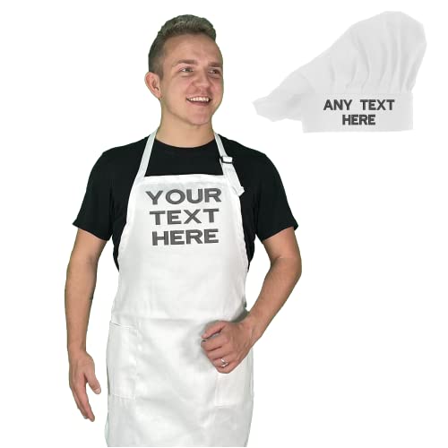 Personalized Chef Name Embroidered Apron And Hat Set #TOP15