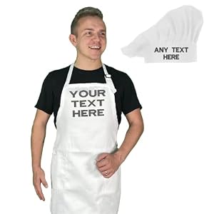 Personalized Chef Name Embroidered Apron and Hat S...