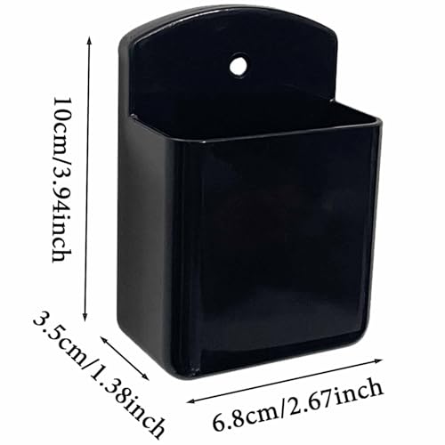 FIBOUND Pack de 3 Soportes Autoadhesivos - Organizador para Mandos a Distancia y Bolígrafos, Diseño de Pared para Salón TV y Zona de Estudio - Ahorrador de Espacio Multiusos (Negro) - imagen 2