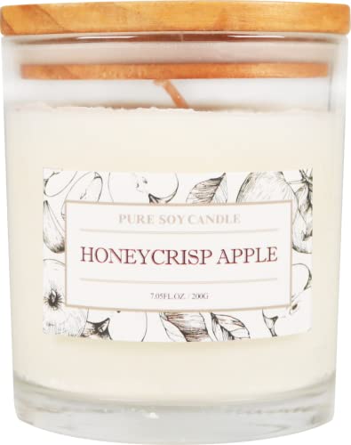 Aronica Pure Candle, Honeycrisp Apple Scent, 7.05 Oz, Fall Candles Fragrance, Cat Safe Candles #TOP1