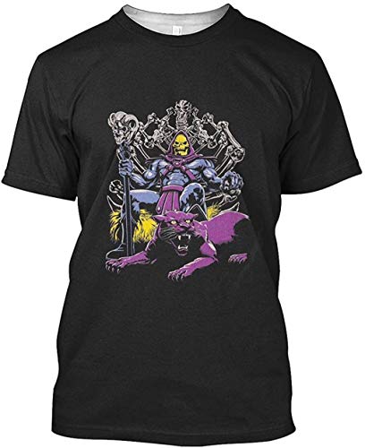 Teegold Panthor-Skeletor-Shirt-80s-Cartoons-Masters-Of-The-Universe-T-shirt Black